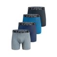thumbnail image 1 of Men's comfortable boxer briefs, 4-pack, solid colors for everyday wear, casual style, highly elastic, super comfortable and soft, moisture-wicking and breathable, non-rolling edges - KJFISTMU, 1 of 9
