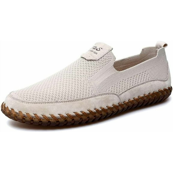 Men's comfortable walking shoes, breathable and wear-resistant flat driving shoes, casual shoes