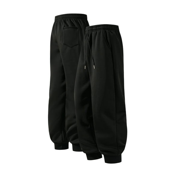 Men's commuting solid color casual drawstring waist sweatpants, casual and comfortable solid color soft texture pocket design pants, suitable for all seasons, men's daily casual trousers