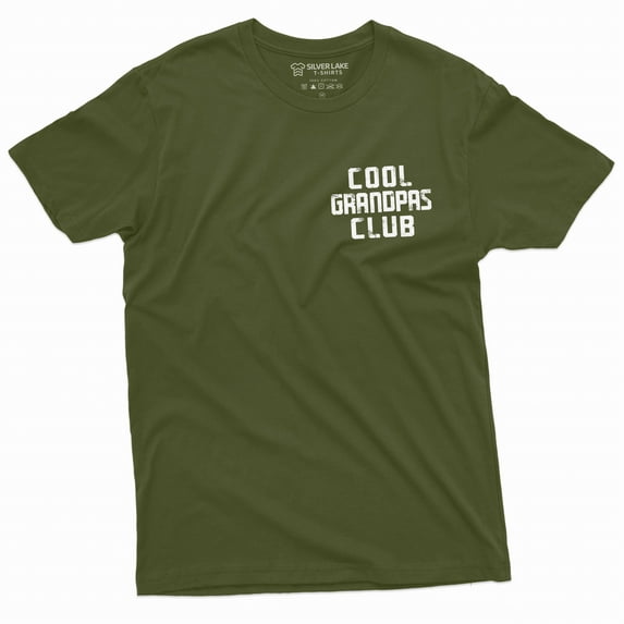 Men's cool grandpa T-shirt grandfather gift shirt cool papa father's day tee grandpa gifts (3X-Large Military Green)