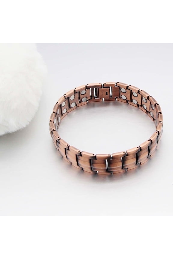 Men's copper, elegant 99.99% pure copper bracelet, detachable men's bracelet European and American couple bracelet (1pc)