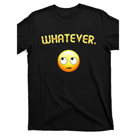 Men's cotton Black Print Tshirt Graphic Tees Shirts Retro "Whatever" Emoji Humor S-5XL Tops