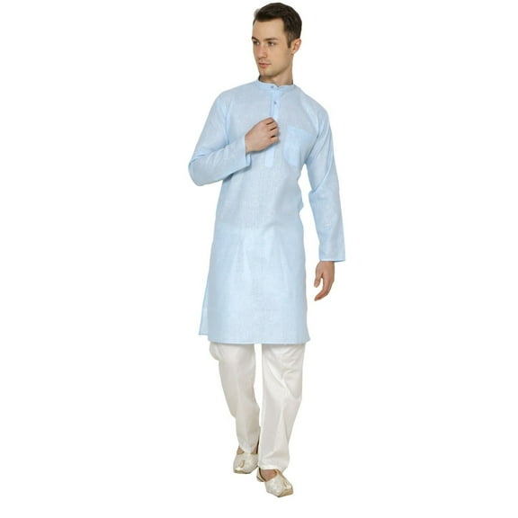 Men's cotton dress Kurta Indian Pakistani Bollywood style for...