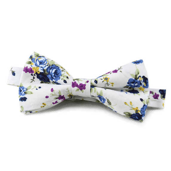 Men's cotton floral print bow tie
