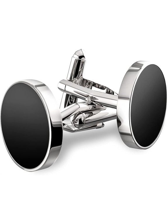 Men's cufflinks, 316L stainless steel tailcoat shirt cufflinks, unique business groom/wedding jewelry in black, silver, and gold, suitable as a gift for father, husband, or boyfriend.