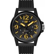 Mens erpillar Groovy All Black Silicone Band 45mm Watch LF11121137