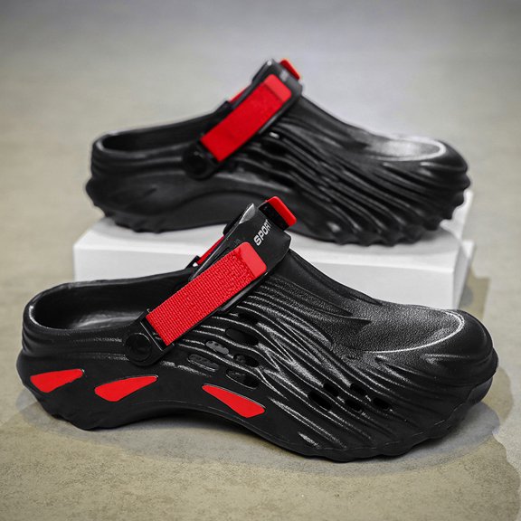 Men's fashion hole shoes, couple garden shoes, outdoor and indoor sandals, comfortable and durable hole shoes
