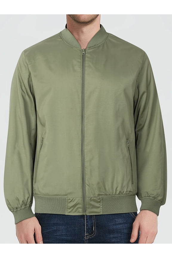 Men's flight suit zipper slim casual trench coat jacket