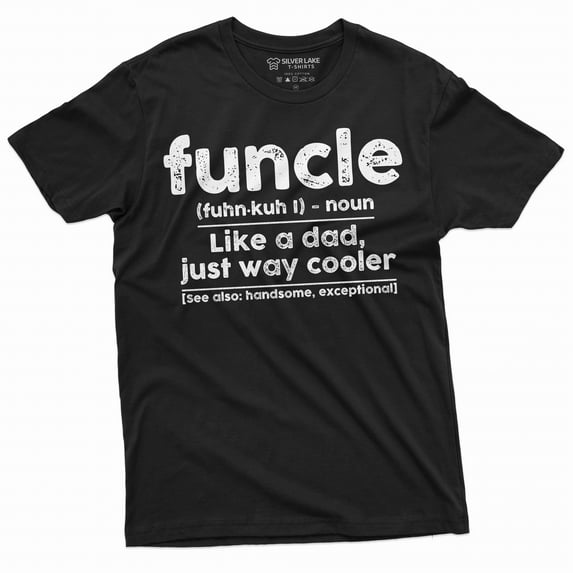 Men's funcle Funny Uncle gift T-shirt Fathers day Uncle gift ideas uncle definition mens shirts (4X-Large Black)