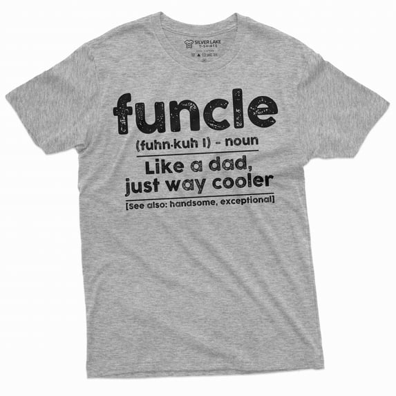 Men's funcle Funny Uncle gift T-shirt Fathers day Uncle gift ideas uncle definition mens shirts (Small Grey)