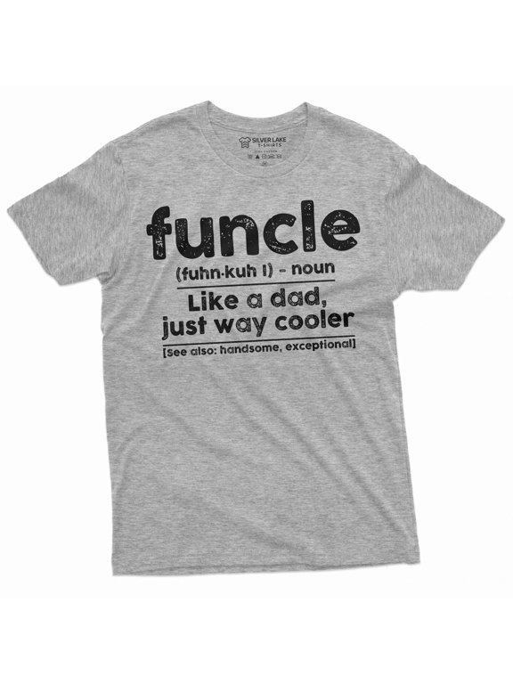 Men's funcle Funny Uncle gift T-shirt Fathers day Uncle gift ideas uncle definition mens shirts (Small Grey)