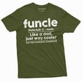 thumbnail image 1 of Men's funcle Funny Uncle gift T-shirt Fathers day Uncle gift ideas uncle definition mens shirts (X-Large Military Green), 1 of 7