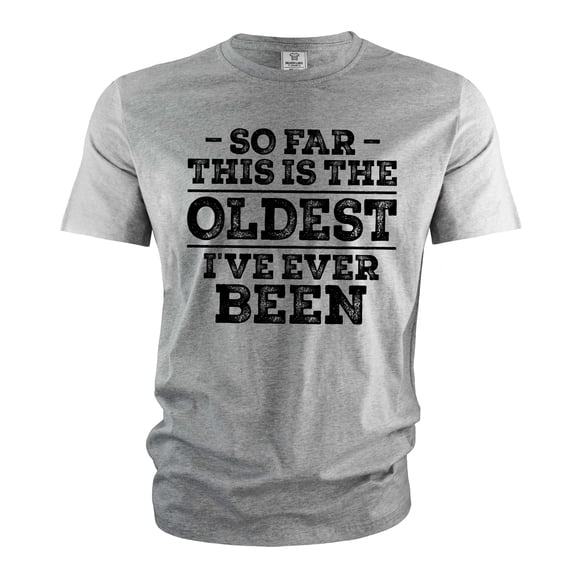 Men's funny Birthday gift T-shirt sarcastic bday Christmas Father's day gift papa grandpa dad tee (Small Grey)