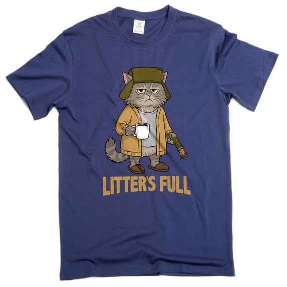Men's funny Christmas cat T-shirt Litter's full parody Tee shirt