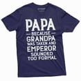 thumbnail image 1 of Men's funny Papa Grandpa Tee shirt Grandfather gifts funny shirt Christmas Fathers day Tee shirt (4X-Large Navy Blue), 1 of 7