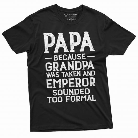 Men's funny Papa Grandpa Tee shirt Grandfather gifts funny shirt Christmas Fathers day Tee shirt (Large Black)