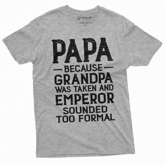 Men's funny Papa Grandpa Tee shirt Grandfather gifts funny shirt Christmas Fathers day Tee shirt (Medium Grey)