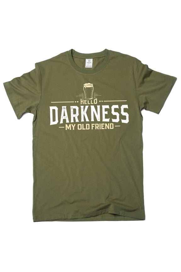 Men's funny St. Patrick's day Dark Beer funny tee pub party Saint Patricks Event tee (Medium Military Green)