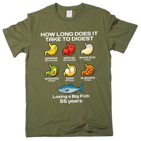 Men's funny fishing T-shirt sarcastic Fisherman hobby Fish Tee Shirt (X-Large Military Green)