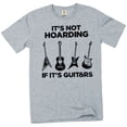 thumbnail image 1 of Men's funny it is not hoarding if it's guitars T-shirt musician guitarist band tee shirt (Small Grey), 1 of 6