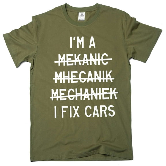 Men's funny mechanic T-shirt I fix cars garage papa dad husband gift tee shirt gift for him