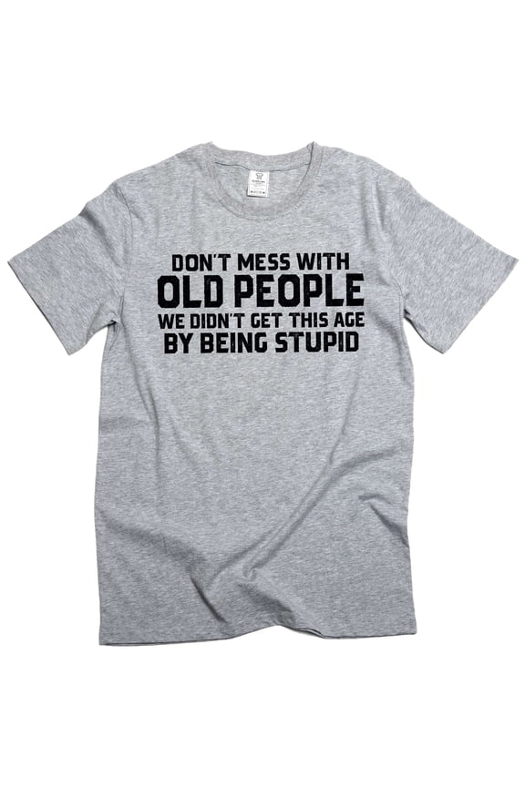 Men's funny papa grandpa T-shirt wise old man humorous father's day tee (Small Grey)