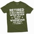 thumbnail image 1 of Men's funny retirement T-shirt Gift for husband retired hubby funny gift Christmas Birthday tee (Medium Military Green), 1 of 7
