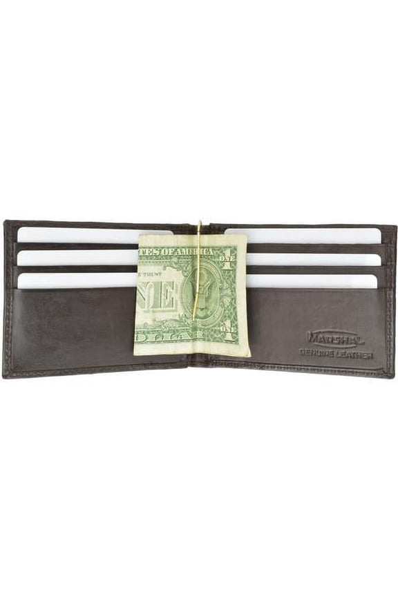 Men's genuine leather moneclip wallet 62