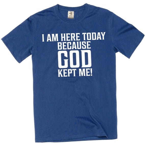 Men's god kept me tee shirt religious Christian Jesus Christ Church motiovational tee shirt
