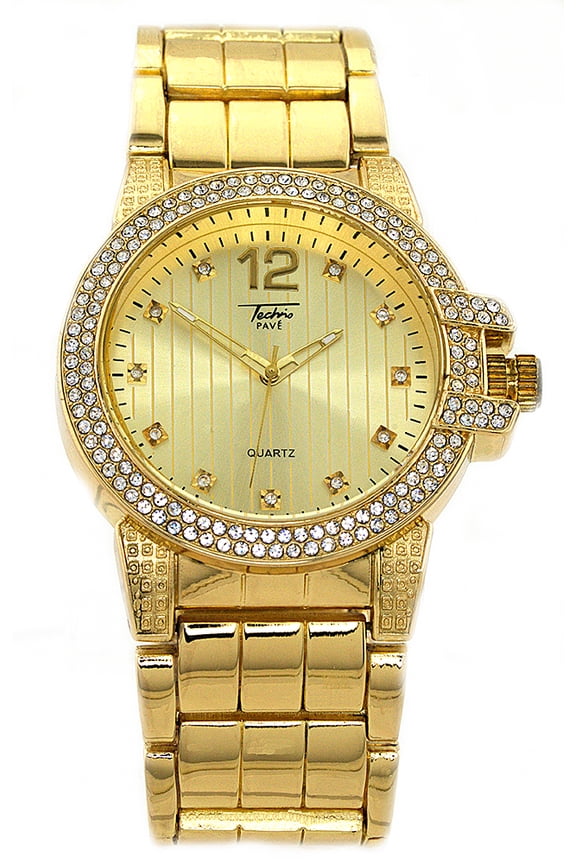Men's gold tone Heavy Clubbing watch 46mm 13mm thick case.