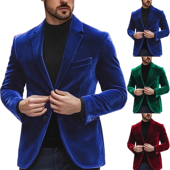 Men's gold velvet top solid color suit dress fashionable men's jacket men's suit jacket