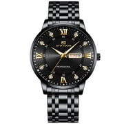 Mens high-end wristwatch, waterproof, versatile, with calendar, stylish, large dial, trendy, high-definition mens watch