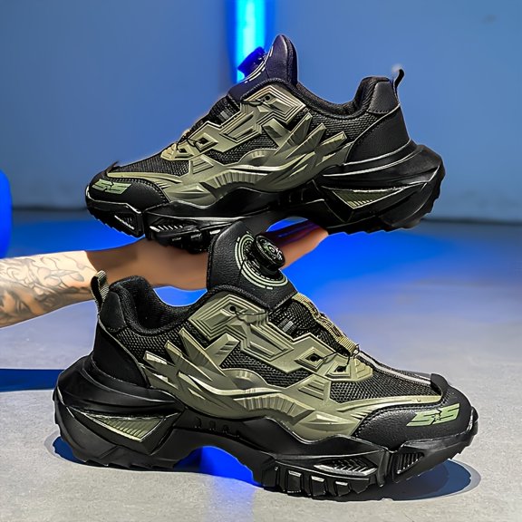 Men's ic Closure Low-Top Sneakers - Breathable Nylon & Rubber Sole All-Season Casual Shoes Suitable for Daily Wear, Running, Outdoor - Versatile for Jeans/Casual Outfits