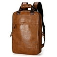thumbnail image 1 of Men's leather business simple Backpack,Brown, 1 of 2