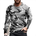 thumbnail image 1 of Men's long Sleeve Camouflage Shirts Long Sleeve, Base-Layer Quick Dry Workout Crewneck T Shirts Sports Running Tops, 1 of 5