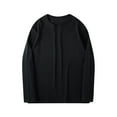 thumbnail image 1 of Men's long-sleeved shirts, cotton crew neck shirts, casual light T-shirts, 1 of 5