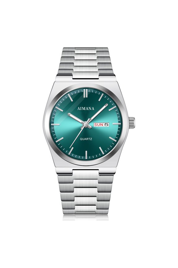 Men's luxury steel band quartz watch, essential for business elites, ultra-thin design, precise timekeeping, fashionable and trendy men's wristwatch