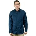 thumbnail image 1 of Men's mexican wedding shirt, linen guayabera shirt SIZE:M COLOR:NV, 1 of 1