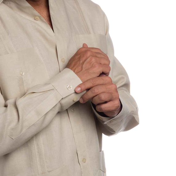 Men's mexican wedding shirt, linen guayabera shirt SIZE:S COLOR:NA