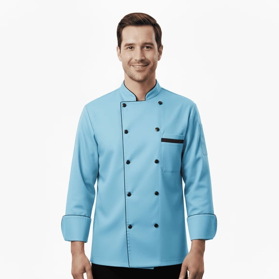 Men's multicolor 3/4 Sleeve Chef Coat Size (XS-6XL)
