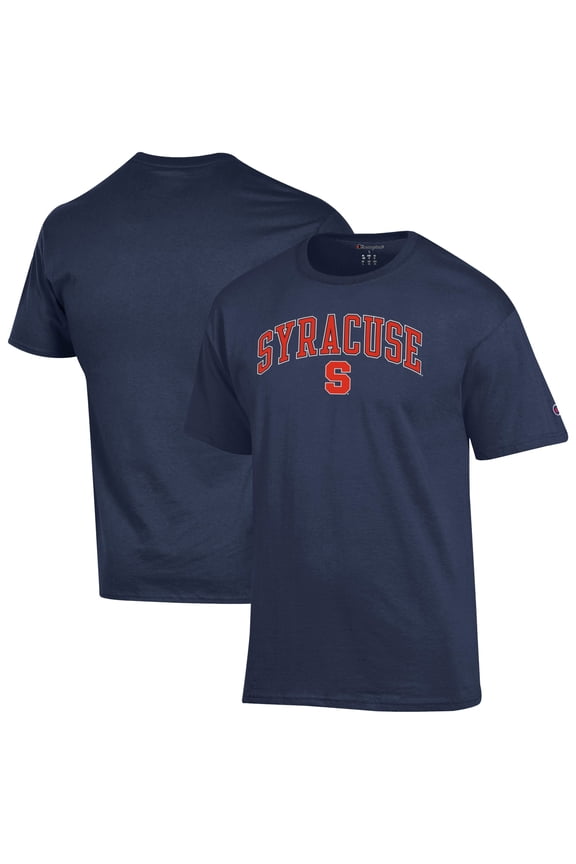 Men's-Champion  Navy Syracuse Orange Arch Over Logo T-Shirt