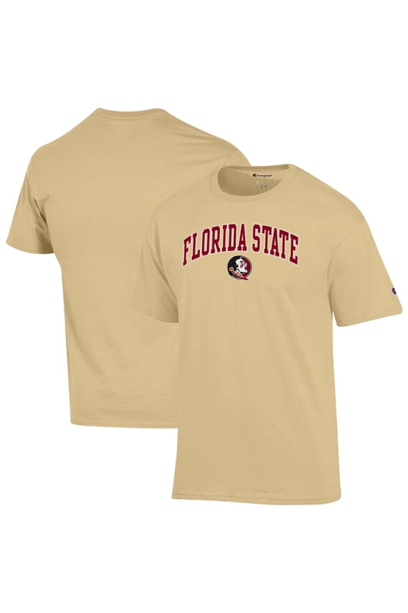 Men's-Champion  Vegas Gold Florida State Seminoles Arched Logo T-Shirt