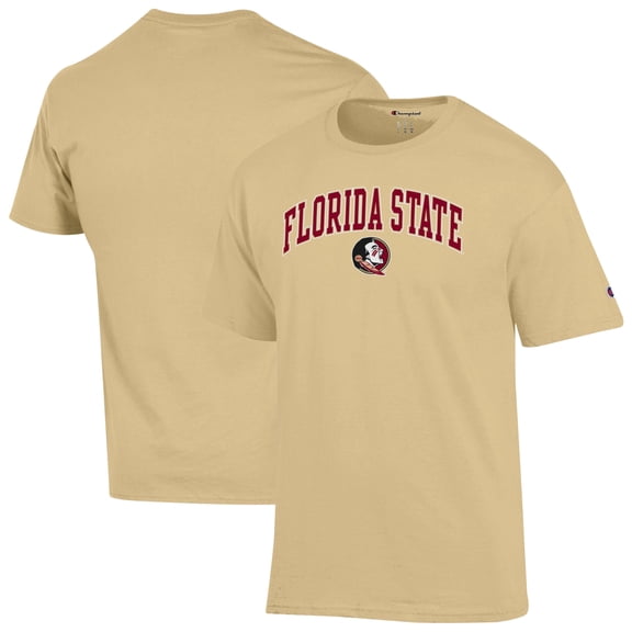 Men's-Champion Vegas Gold Florida State Seminoles Arched Logo T-Shirt