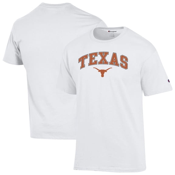 Men's-Champion White Texas Longhorns Arched Logo T-Shirt