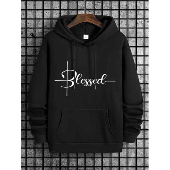 Men's new letter printed casual sportswear, fashionable drawstring hoodie, comfortable multifunctional long sleeved sportswear, autumn and winter styles