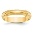 thumbnail image 1 of Men's or Ladie's 10K Yellow Gold 4mm Classic Fit Milgrain Wedding Band Ring Size 6, 1 of 4