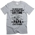 thumbnail image 1 of Men's papa T-shirt grandpa dad father grandkids father's day Christmas Tee (3X-Large Grey), 1 of 6