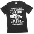 thumbnail image 1 of Men's papa T-shirt grandpa dad father grandkids father's day Christmas Tee (4X-Large Black), 1 of 6
