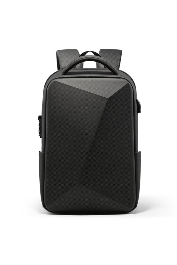 Men's password lock backpack,Upgrade Black