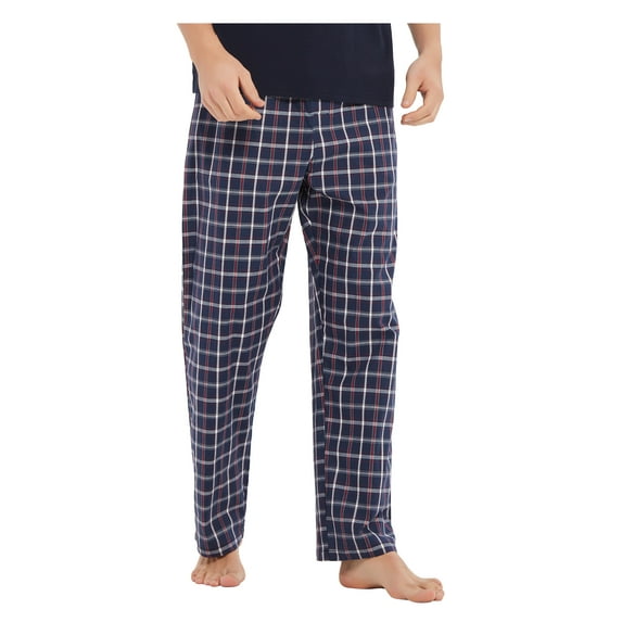 Men's plaid pajama pants-100% cotton soft pajama pants with pockets comfort pajama for men